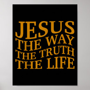 Poster Jésus La Vie-Vérité-Voie Christian Toddler Dieu Br