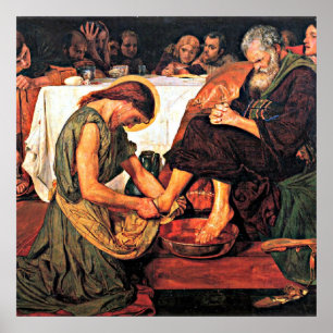 Poster Jésus Laver les pieds de Pierre (2)