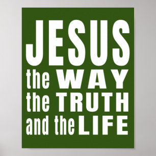 Poster Jésus le chemin la vérité et la vie
