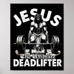 Poster Jésus Le Levreur De Poids Ultime Jésus Soulever De