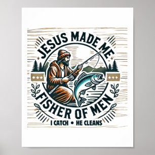 Poster Jésus M'a Fait Pêcheur D'Homme Verset Biblique Rel