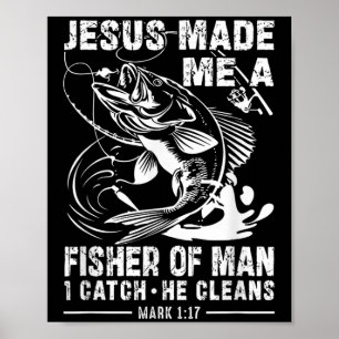 Poster Jésus m'a fait un pêcheur d'homme Marc 1 17 Clic D