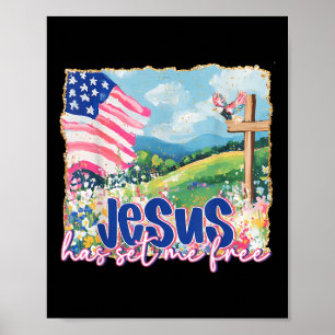 Poster Jésus M'A Libéré La Bible Chrétienne 4 juillet