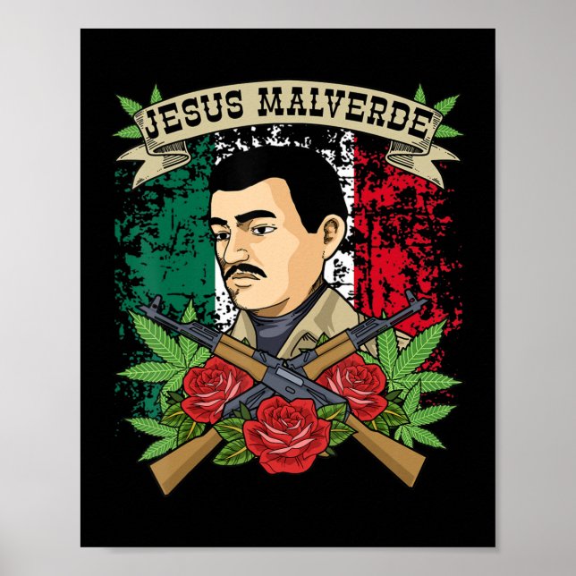 Poster Jésus Malverde Chemise Pour Femmes & Hommes Cadeau (Devant)