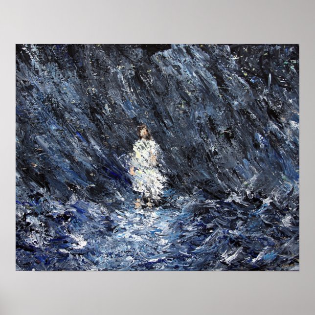Poster Jésus marche sur l'eau (Devant)