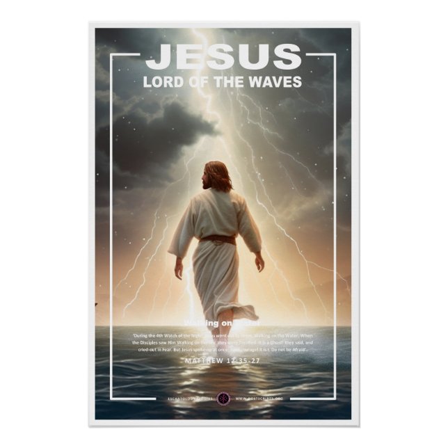 Poster Jésus - Marcher sur l'eau 2 (Devant)