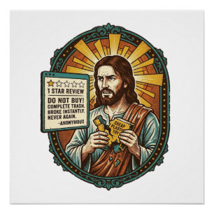 Poster Jésus Mauvaise Influence Produit Avis Échec Humour