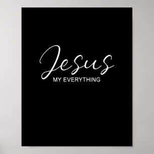 Poster Jésus Mon Tout Jésus Christ Foi chrétienne M