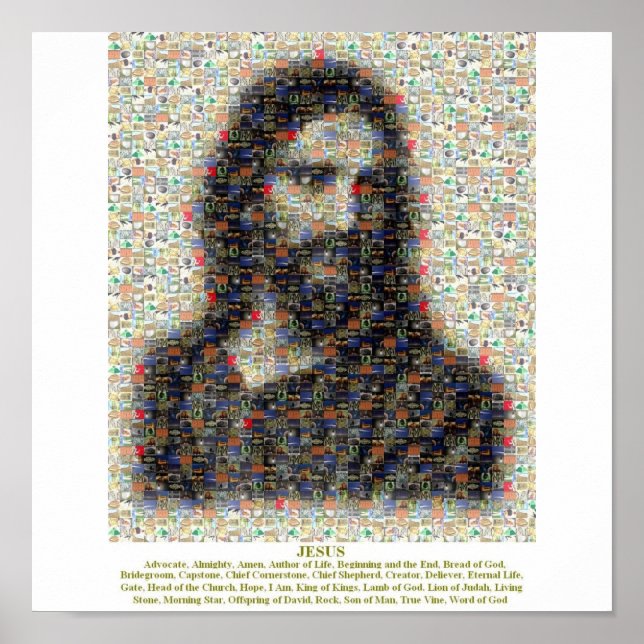 Poster Jesus Mosaic (Devant)