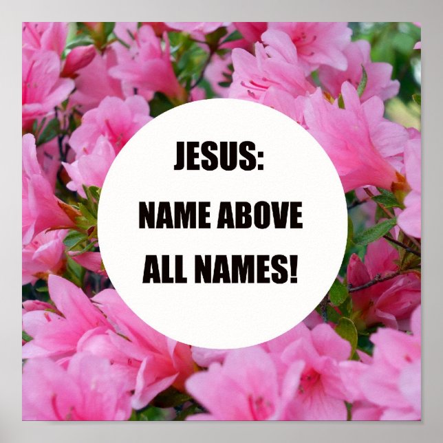 Poster Jésus : Nom au-dessus de tous les noms ! (Devant)
