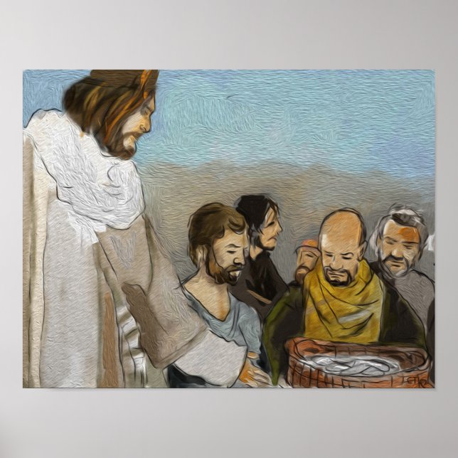 Poster Jésus Nourrir cinq mille (Devant)