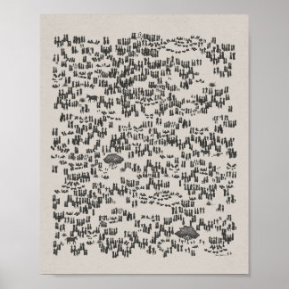 Poster Jésus nourrit les 5000 - Dieu fournit la Bible Wal