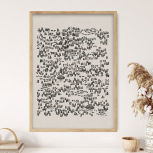 Poster Jésus nourrit les 5000, Dieu pourvoit, Art de Jésu