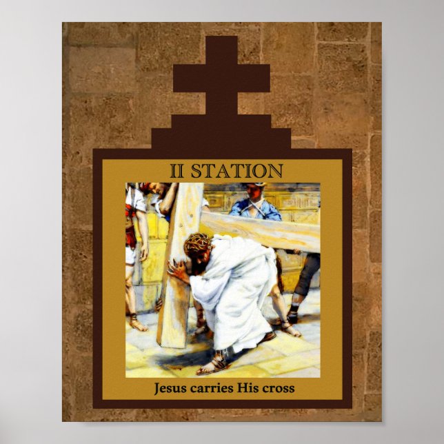 Poster Jésus Porte Sa Station De Croix II (Devant)