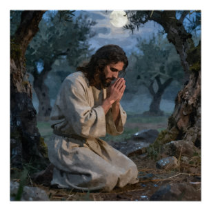 Poster Jésus priant