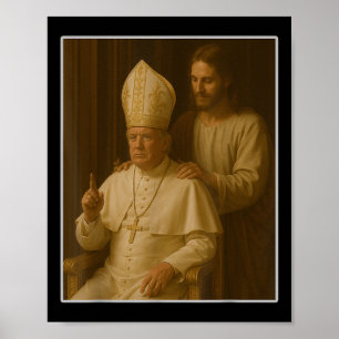 Poster Jésus Prie Le Président Trump D'Être Le