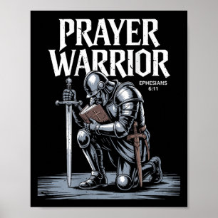 Poster Jésus Prière Guerrier Christian Armor De Dieu Fils