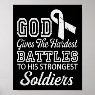 Poster Jésus Prière Poumon Cancer Guerrier Don Cancer Pou
