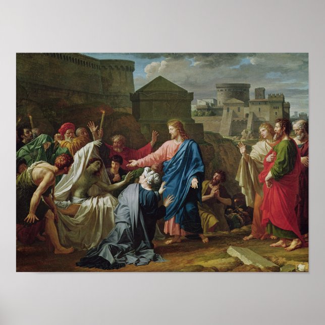 Poster Jésus ressuscitant le Fils de la veuve de Naim (Devant)