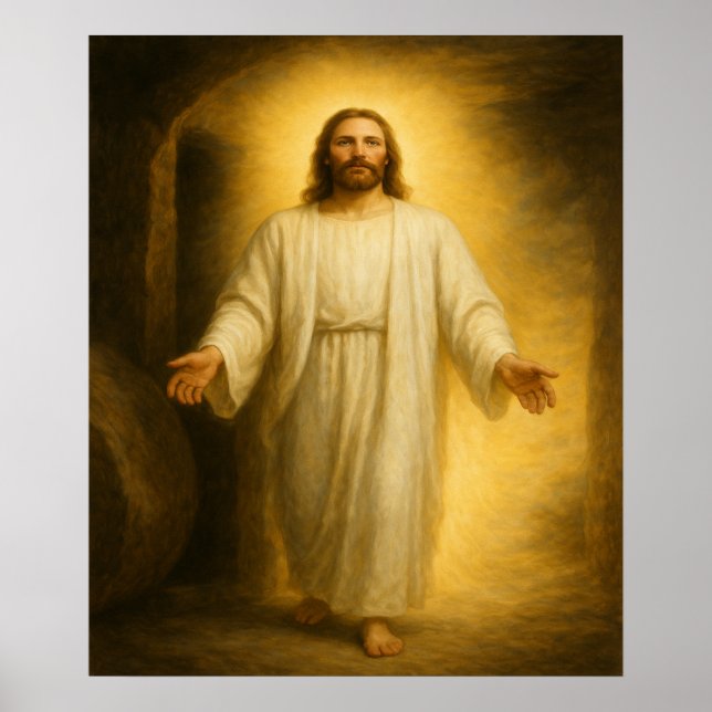 Poster Jésus ressuscité de l'affiche d'art Tomb™ LDS (Devant)
