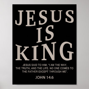 Poster Jésus Roi Hommes Chrétiens Jeunesse Dieu Bon Fils