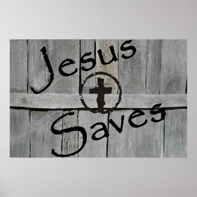 Poster Jésus sauve (Devant)