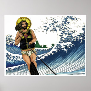 Poster Jésus sur l'eau (sports)