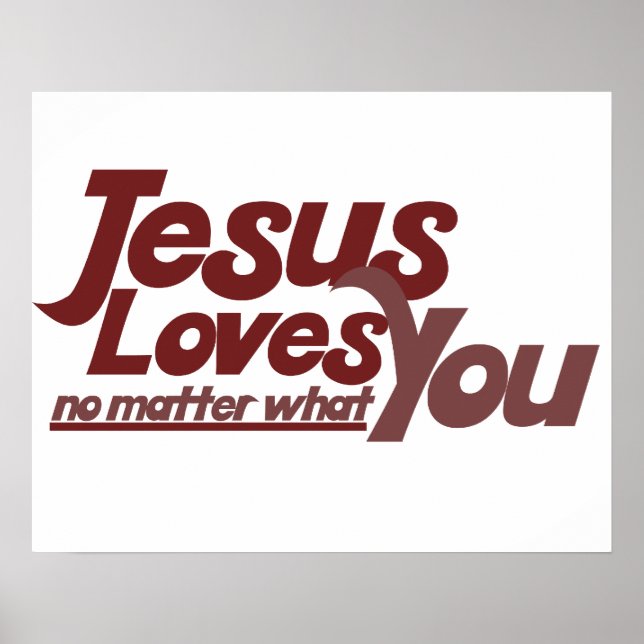 Poster Jésus t'aime (Devant)