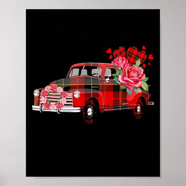 Poster Jesus Take The Wheel Red Truck Christmas God Belie (Devant)