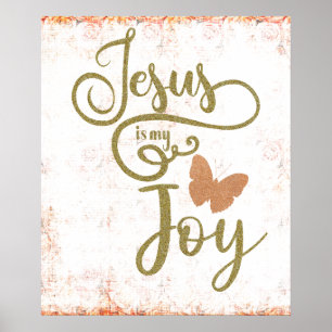 Poster Jésus vintage inspiré est ma citation de joie