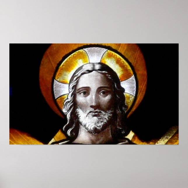 Poster Jésus (vitrail) /Poster (Devant)
