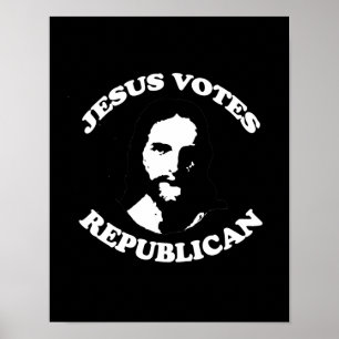 Poster Jésus vote le républicain -