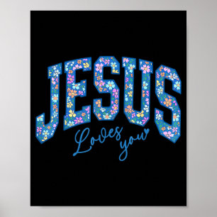 Poster Jésus vous aime, Bible Dieu Foi Église Chrétien
