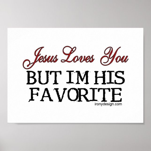 Poster Jésus Vous Aime Favorite (Devant)