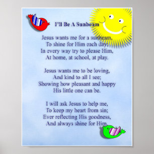 Poster Jesus Wants Me For A Sunbeam  Cute Picture