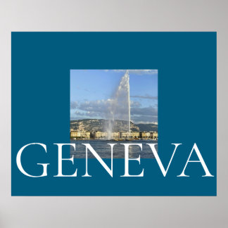 Poster Jet d'Eau à Genève