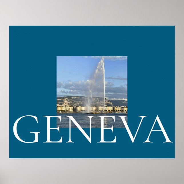Poster Jet d'Eau à Genève  (Devant)
