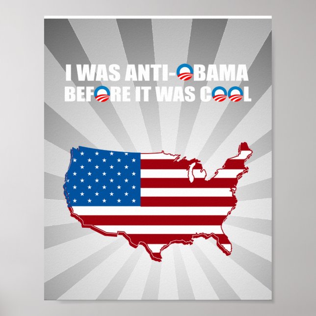 POSTER J'ÉTAIS ANTI-OBAMA AVANT D'ÊTRE COOL (Devant)