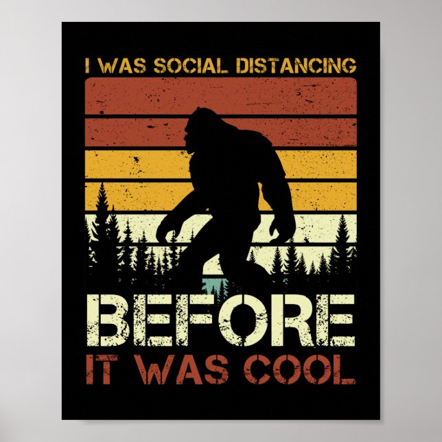 Poster J'Étais Distante Sociale Avant Qu'Il Ne Soit Cool  (Devant)