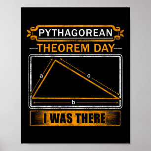 Poster J'étais là pour le jour du théorème de Pythagore -
