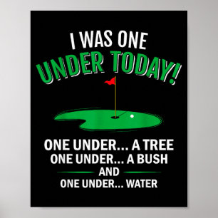 Poster J'étais un sous cadeau de golfeur amateur de golf
