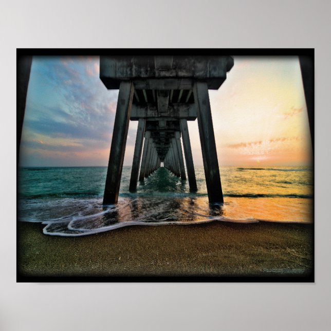 Poster Jetée de pêche de Venise (Devant)