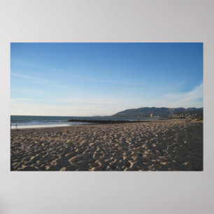 Poster Jetée de roche sur la plage de Ventura