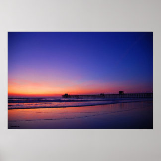 Poster Jetée du coucher du soleil