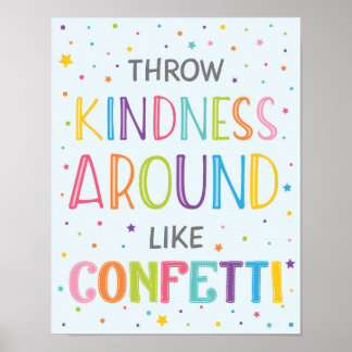 Poster Jetez De La Douceur Autour De La Classe Confetti