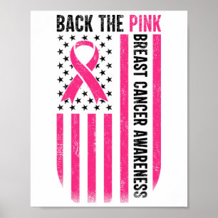 Poster Jetez Un Drapeau De Sensibilisation Au Cancer Du S