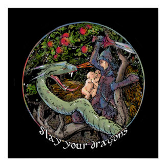 Poster Jetez vos dragons, cadeau pour les fans de Jordan