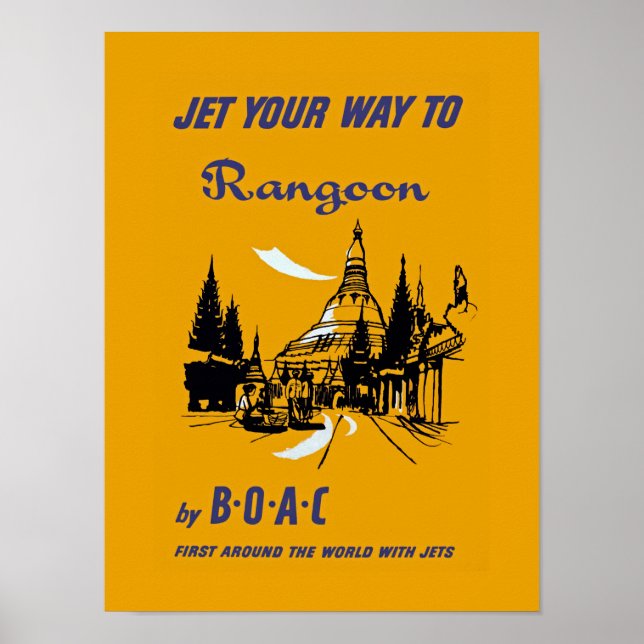 Poster Jetez votre chemin vers Rangoon (Devant)