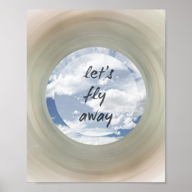 Poster jetons un coup d'oeil à l'affiche ciel bleu et nua (Devant)