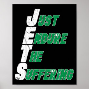 Poster Jets drôles endurent simplement le football souffr